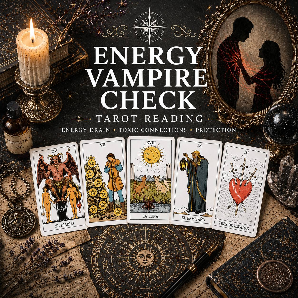 Energy Drain & Boundaries Tarot Reading – 1 Question