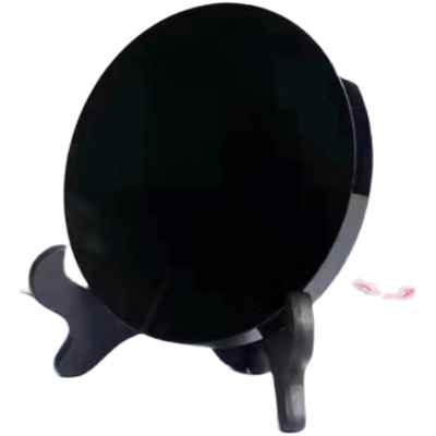 Black Obsidian Scrying Mirror | Divination & Protection Obsidian Crystal Mirror