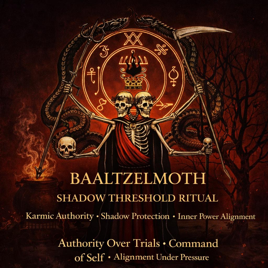 Baaltzelmoth Shadow Threshold ritual | Karmic Authority | Shadow Protection | Inner Power Alignment