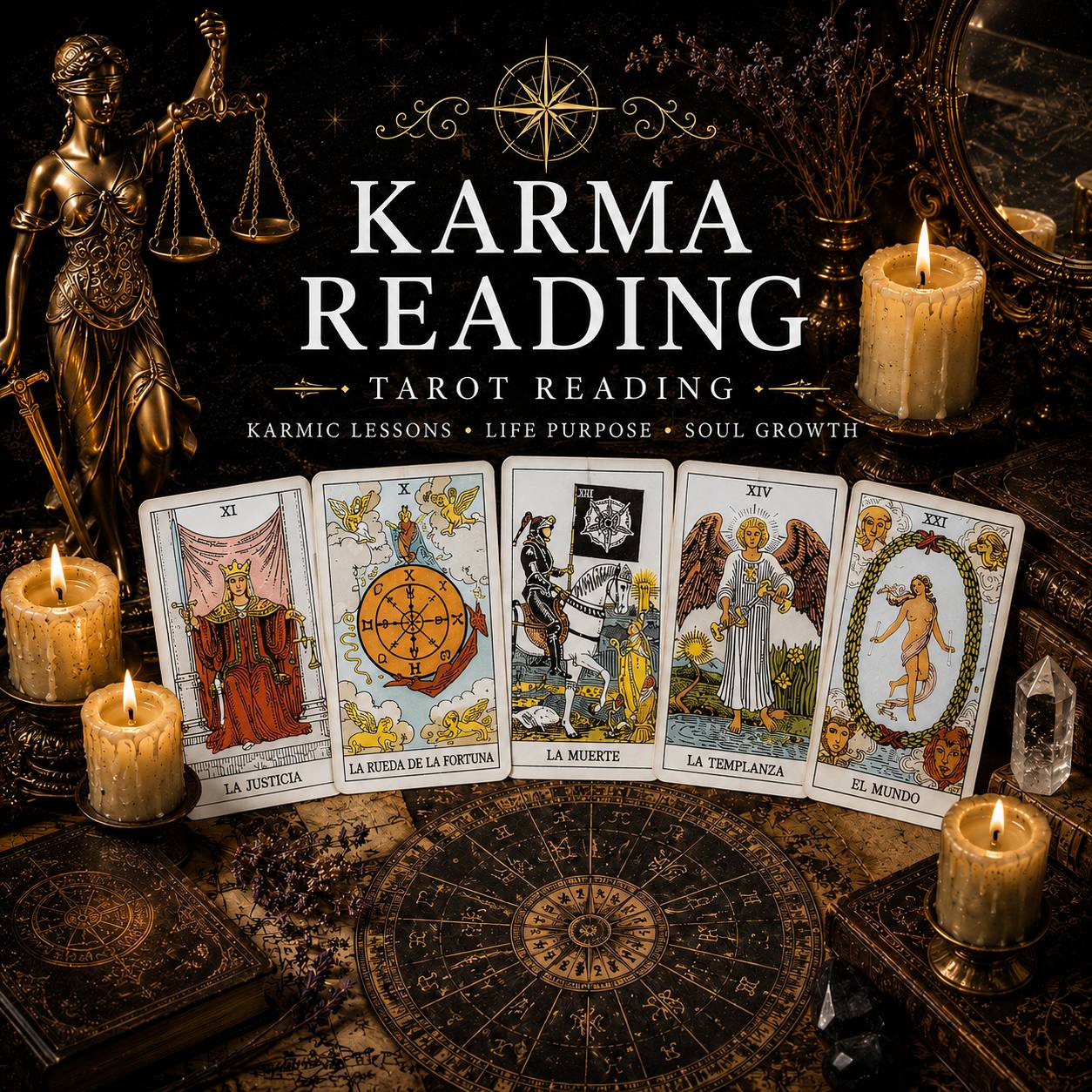 Karmic Lessons Tarot Reading – 1 Question